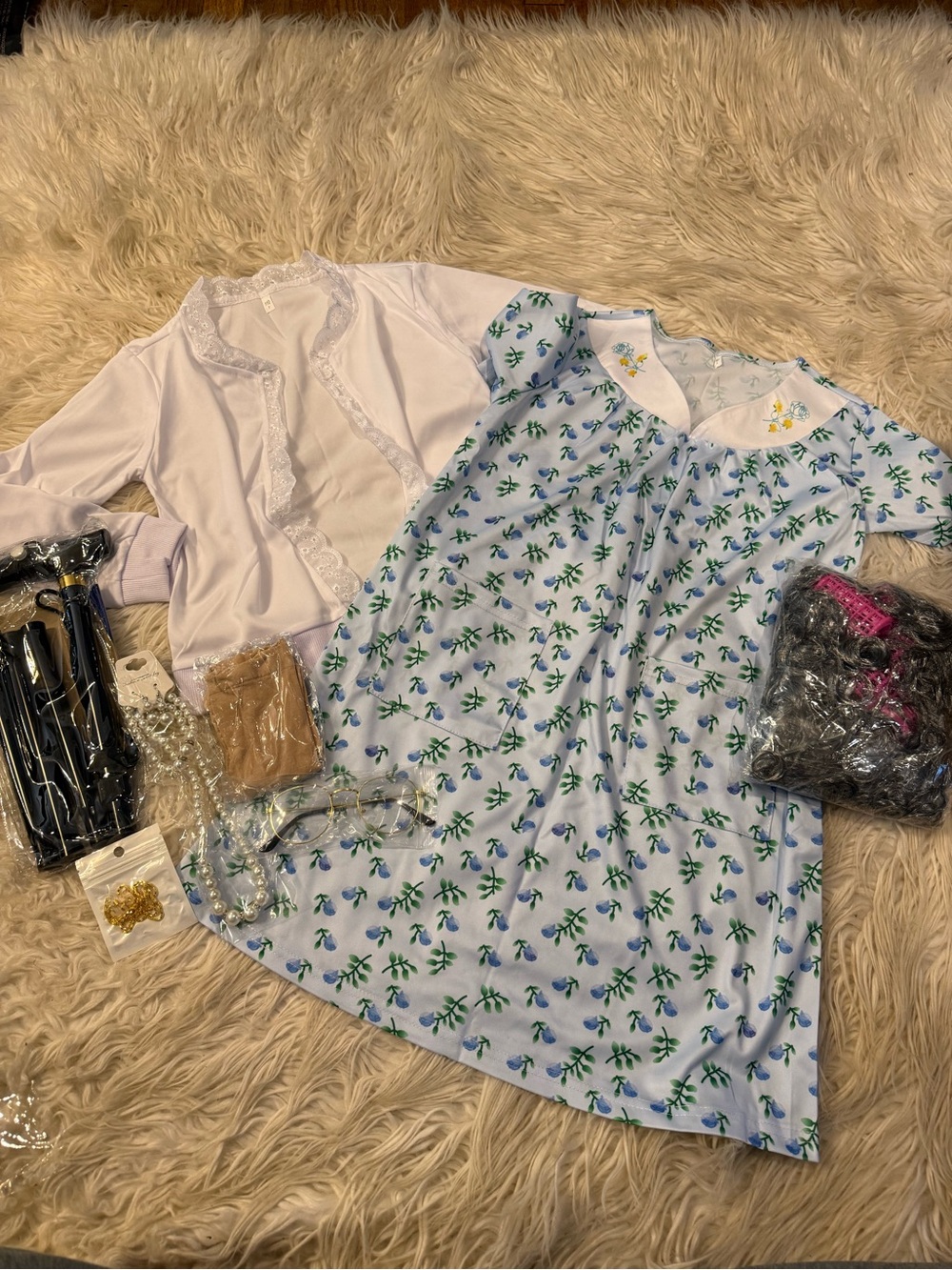 Girls old lady costume (C6)